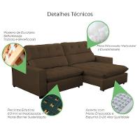 Sofá 2 Lugares 2,30m Retrátil Reclinável Veludo Andreia Lansofbr Cores Capuccino - 5