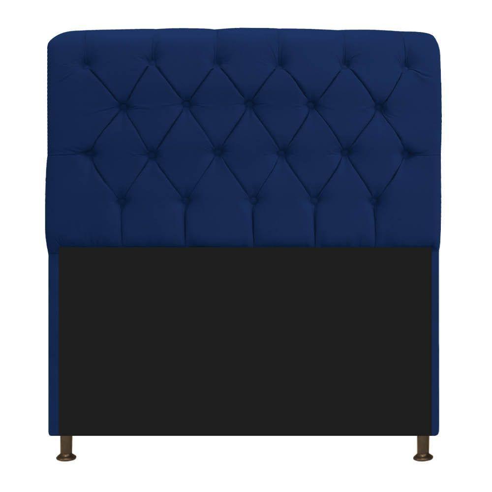 Kit Cabeceira Lady Recamier Félix 100cm Solteiro Azul - 6