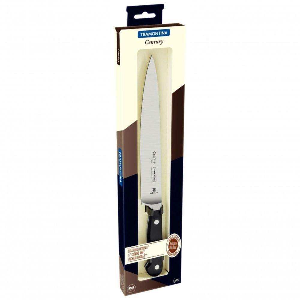 Faca Utility Tramontina Century Com Lâmina Em Aço Inox E Cabo Em Policarbonato E Fibra De Vidro 8" - 2
