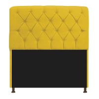 Kit Cabeceira Lady Recamier Félix 100cm Solteiro Amarelo - 6