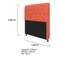 Kit Cabeceira Lady Recamier Félix 100cm Solteiro Terracota - 3
