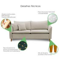 Sofá Living Kassia 2 Lugares 1,44m Veludo Cores Lansofbr Cores Grafite - 5