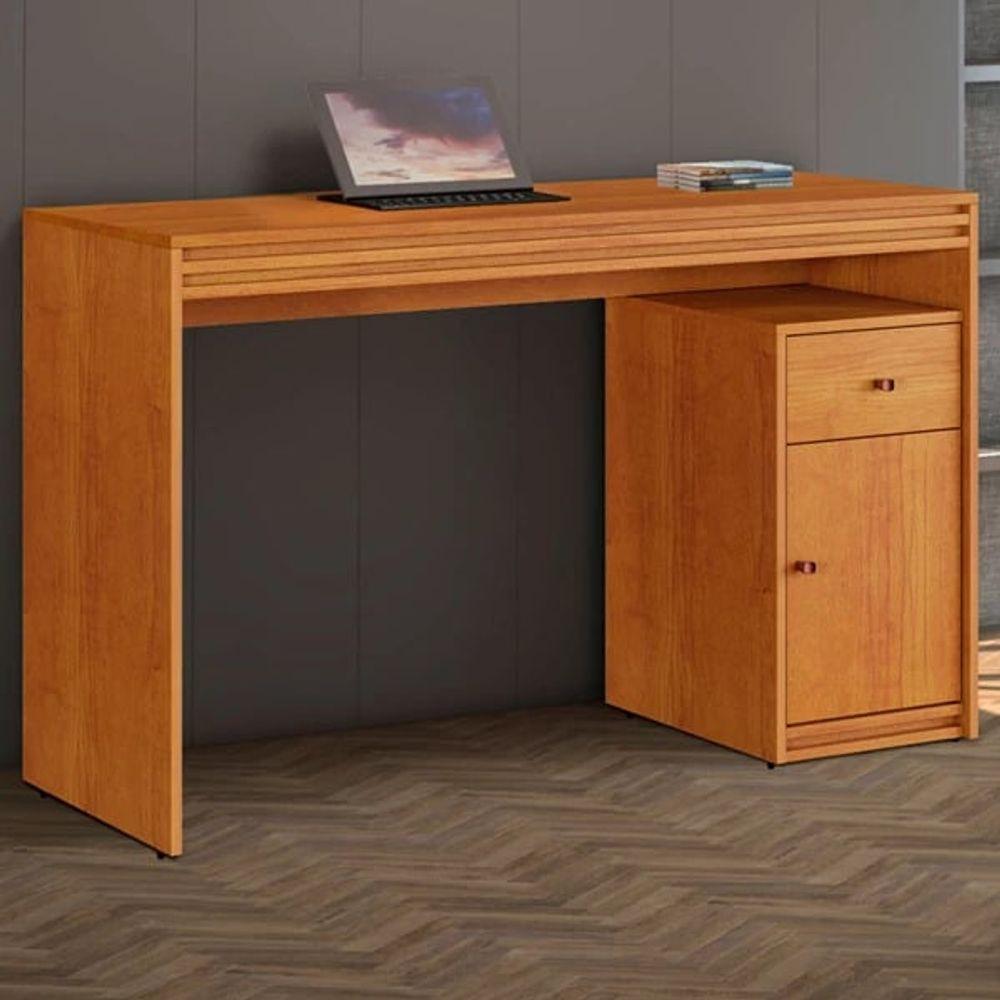 Escrivaninha 120cm 1 Porta 1 Gaveta Madrid - Mavaular Naturalle - 3