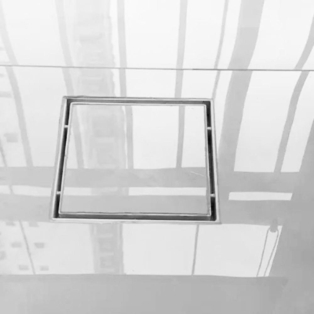 Kit 2 Ralo Oculto 15x15 Invisivel P/ Piso Porcelanato Branco - 2