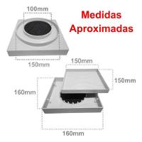 Kit 2 Ralo Oculto 15x15 Invisivel P/ Piso Porcelanato Branco - 5