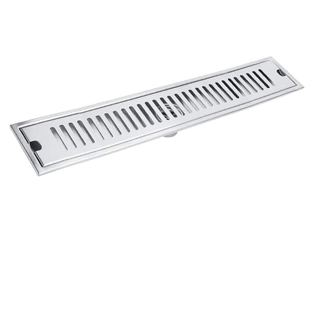 Ralo Linear Inox 60cm Area Externa Banheiro Anti Odor Anti Inseto Lavabo Quintal Higienico Resistente - 1
