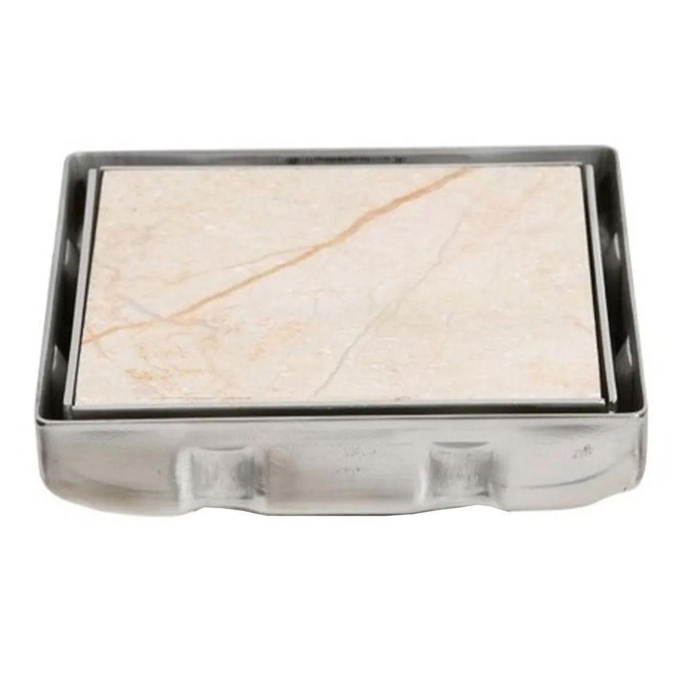 Ralo Oculto Invisivel 15x15 Discreto Kit 7 Uni Aço Inox Cozinha Lavabo Banheiro Varanda Lavanderia Higiene Discreto - 6