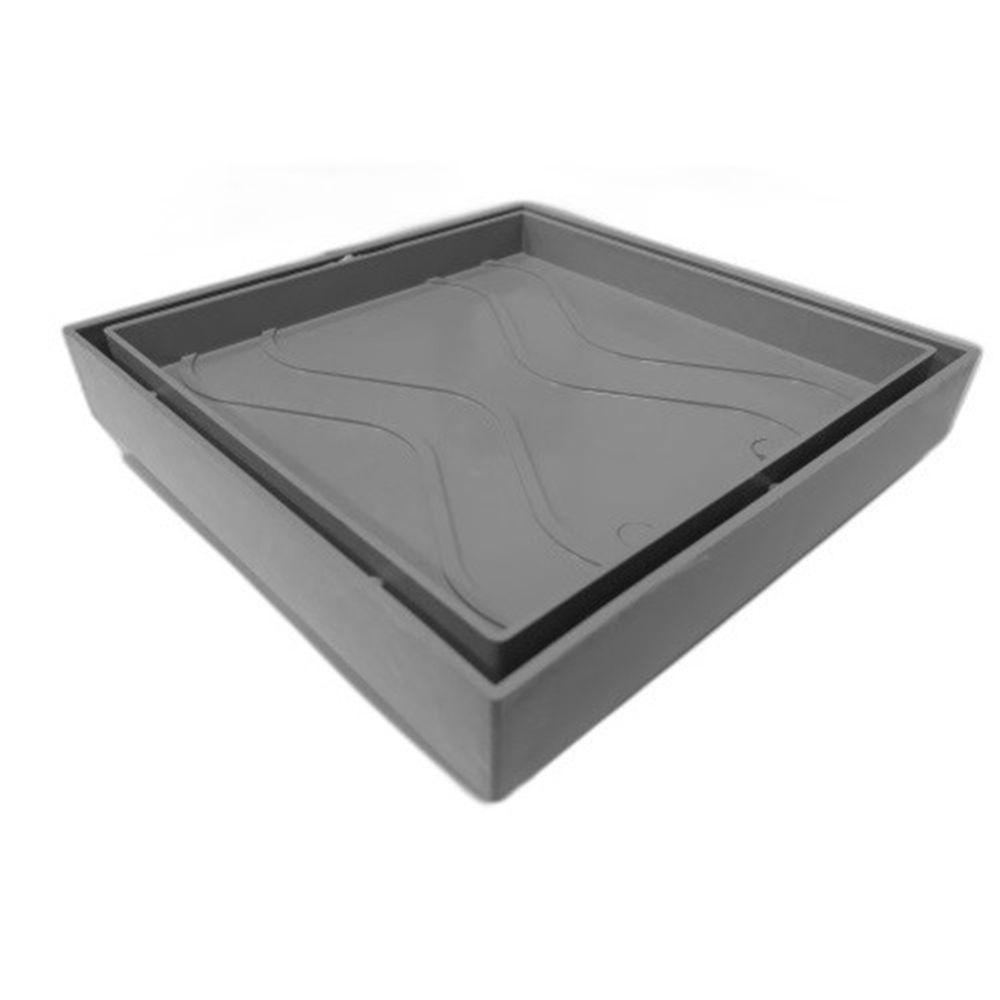 Kit 2 Ralo Oculto 15x15 Invisivel P/ Piso Porcelanato Cinza - 3
