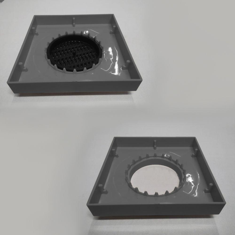 Kit 2 Ralo Oculto 15x15 Invisivel P/ Piso Porcelanato Cinza - 7