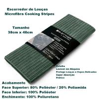 Escorredor De Louça Buettner Microfibra 80% Poliéster/20% Poliamida Cooking Stripes 38cm X 48cm Musgo - 3