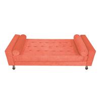 Cabeceira Solteiro Lady com Recamier 100 cm Suede Terracota - 8