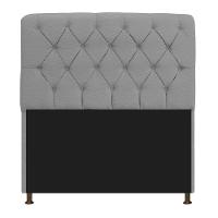 Cabeceira Solteiro Lady e Recamier 100 cm Kit Corano Cinza