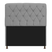 Cabeceira Solteiro Lady e Recamier 100 cm Kit Corano Cinza - 9