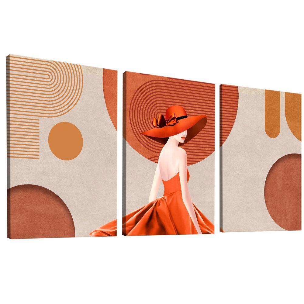 Quadro Decorativo Trio Abstrato E Mulher - 4