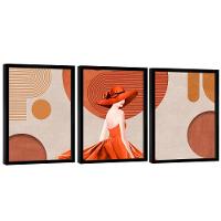 Quadro Decorativo Trio Abstrato E Mulher - 3