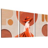 Quadro Decorativo Trio Abstrato E Mulher - 4