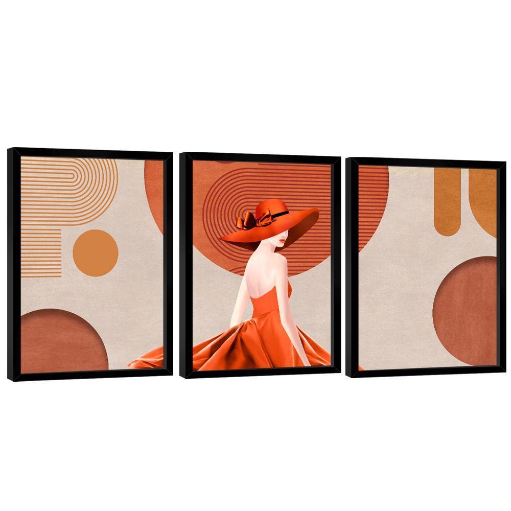 Quadro Decorativo Trio Abstrato E Mulher - 1