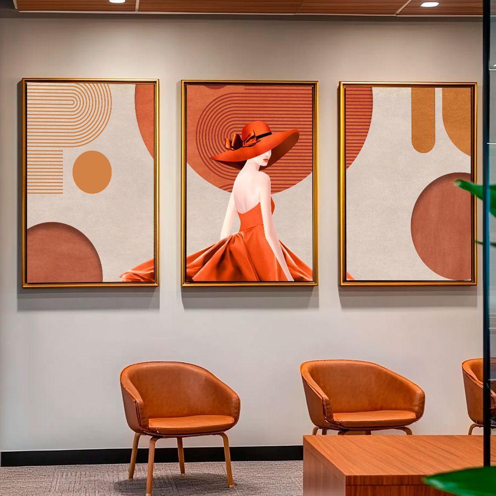 Quadro Decorativo Trio Abstrato E Mulher - 2