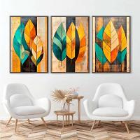 Quadro Decorativo Trio Abstrato Botânico - 2