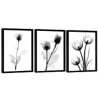 Quadro Decorativo Trio Flor Estilo Desenho - 4