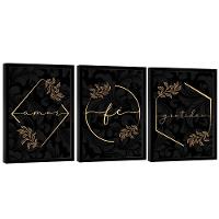 Quadro Decorativo Trio Gratidão, Fé E Amor - 3