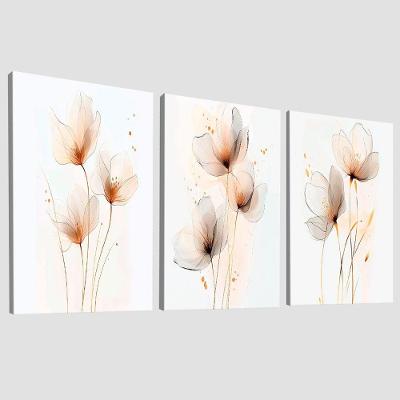 Quadro Decorativo Trio Flor Minimalista Elegância