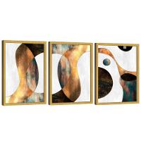 Quadro Decorativo Trio Abstrato Elegância - 1