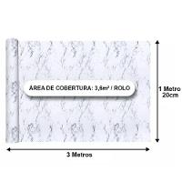 Papel De Parede Adesivo Autocolante Marmore Falso Flexivel Obra Reforma Construçao Moveis Cozinha Banheiro Envelopamento - 2