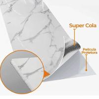 Papel De Parede Adesivo Autocolante Marmore Falso Flexivel Obra Reforma Construçao Moveis Cozinha Banheiro Envelopamento - 6