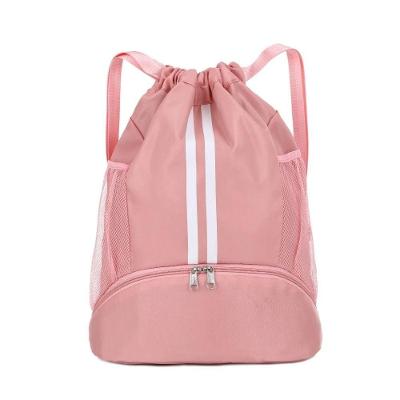Bolsa Saco Mochila Esportiva Impermeável Compartimento Academia Rosa
