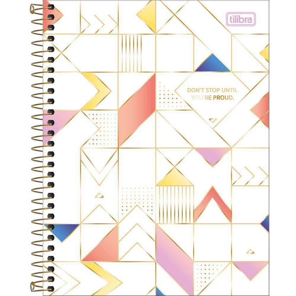 Caderno Espiral Capa Dura Colegial Midtown 1 Matéria 80 Folhas Tilibra Estampa 3 - 1