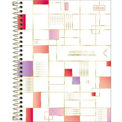 Caderno Espiral Capa Dura Colegial Midtown 1 Matéria 80 Folhas Tilibra Estampa 2