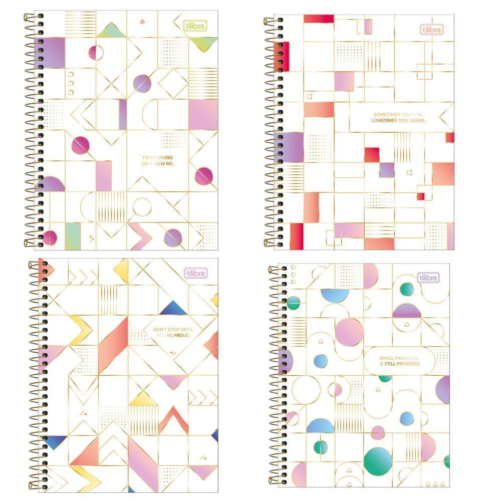 Caderno Espiral Capa Dura Colegial Midtown 1 Matéria 80 Folhas Tilibra Estampa 4 - 2
