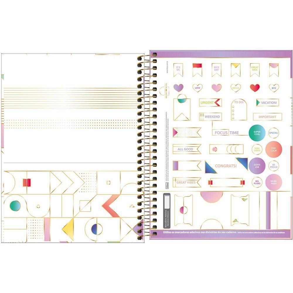 Caderno Espiral Capa Dura Colegial Midtown 1 Matéria 80 Folhas Tilibra Estampa 4 - 3