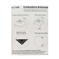 Canteadeira Furador Artesanal Barrado Cartão Convite 31X62Mm - 5
