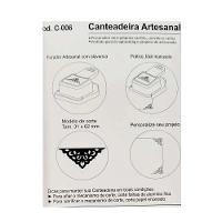 Canteadeira Furador Artesanal Barrado Cartão Convite 31X62Mm - 2