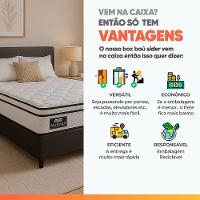 Cama Box Baú Lateral Queen Gazin Colchão Com Molas Ensacadas 158x198x68cm Maximus Preto/branco - 9