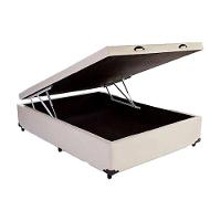 Cama Box Baú Casal Bege Sintético 42x138x188 - 1
