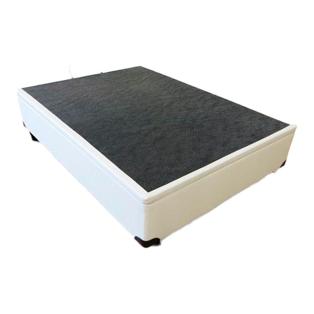 Cama Box Baú Casal Branco Suede 42x138x188 - 2