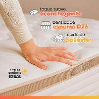 Cama Box Baú Queen Colchão Com Molas Ensacadas Real 158x198x71cm Cbp Branco / Bege - 8