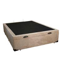 Cama Box Baú Casal Suede Bege 42x138x188 - Rr Colch0es - 3