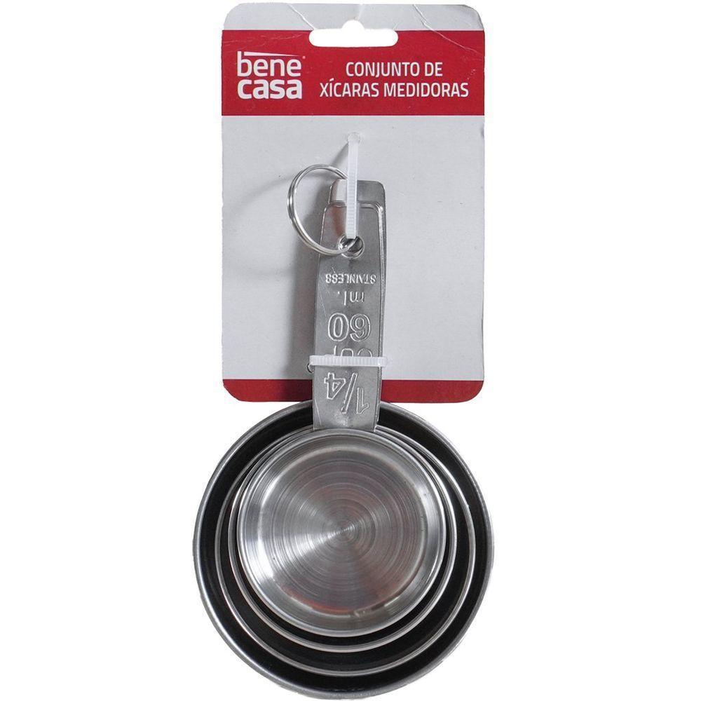 Conjunto De Xícaras Medidoras 4pçs Inox - 3