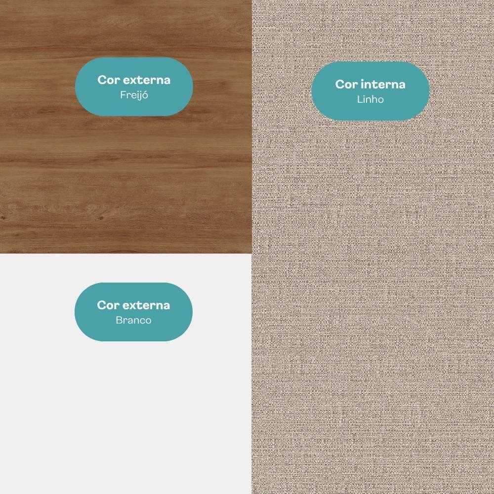 Mesa Lateral Milan 1 Gaveta Carraro Branco - 8