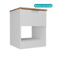 Mesa Lateral Milan 1 Gaveta Carraro Branco - 3