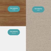 Mesa Lateral Milan 1 Gaveta Carraro Branco - 8