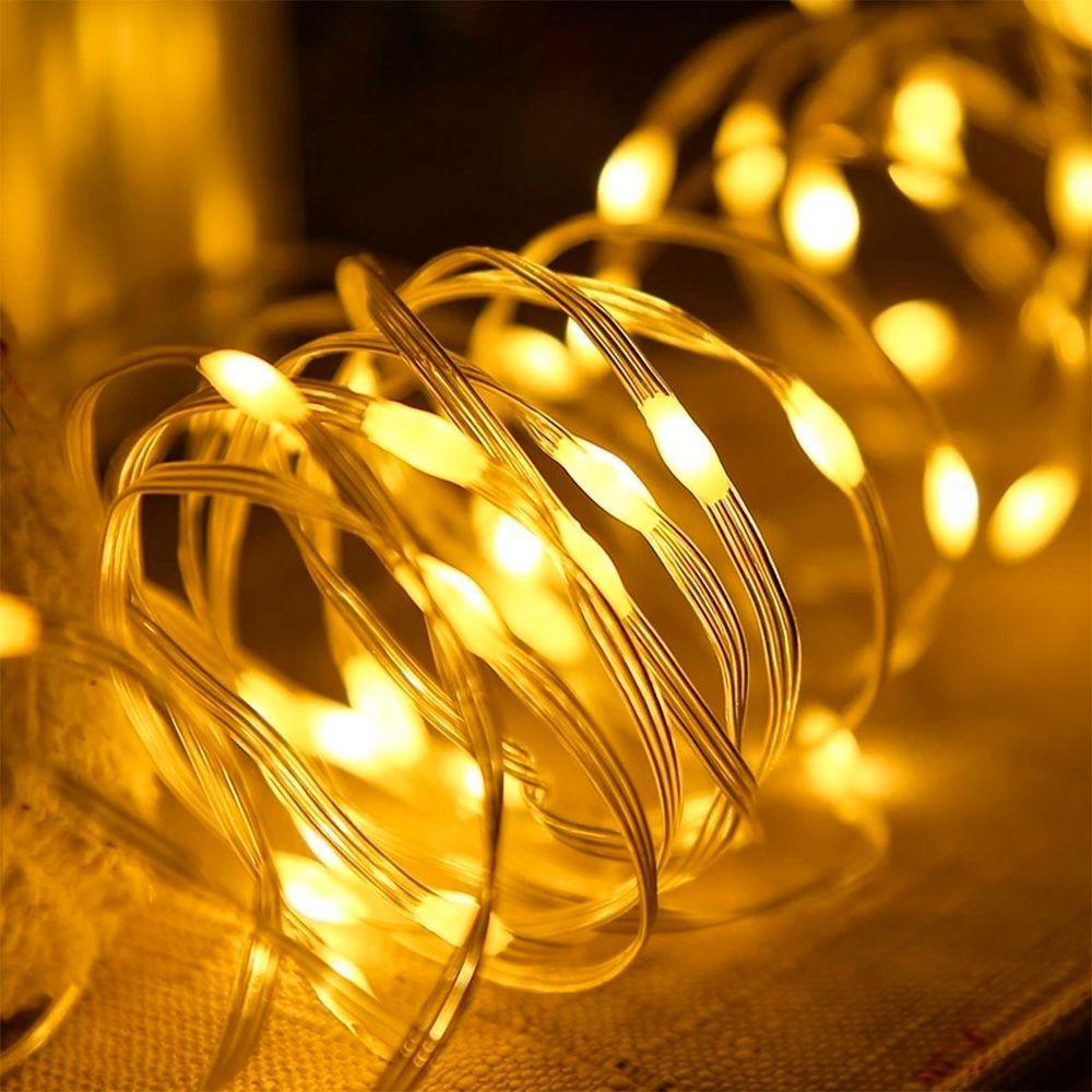 Pisca Cordão De Natal 200 Lâmpadas Leds Amarelo 20m 110-220v - 2