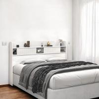 Cabeceira Com Prateleiras Dubai Solteiro Branca - 2