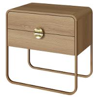 Mesa De Cabeceira 2 Gavetas Organica 60 Cm 28062 Artesano Hanover Dourado - 1
