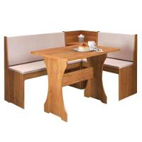 Conjunto De Mesa De Jantar De Canto Alemão Big Linho Bege - 1