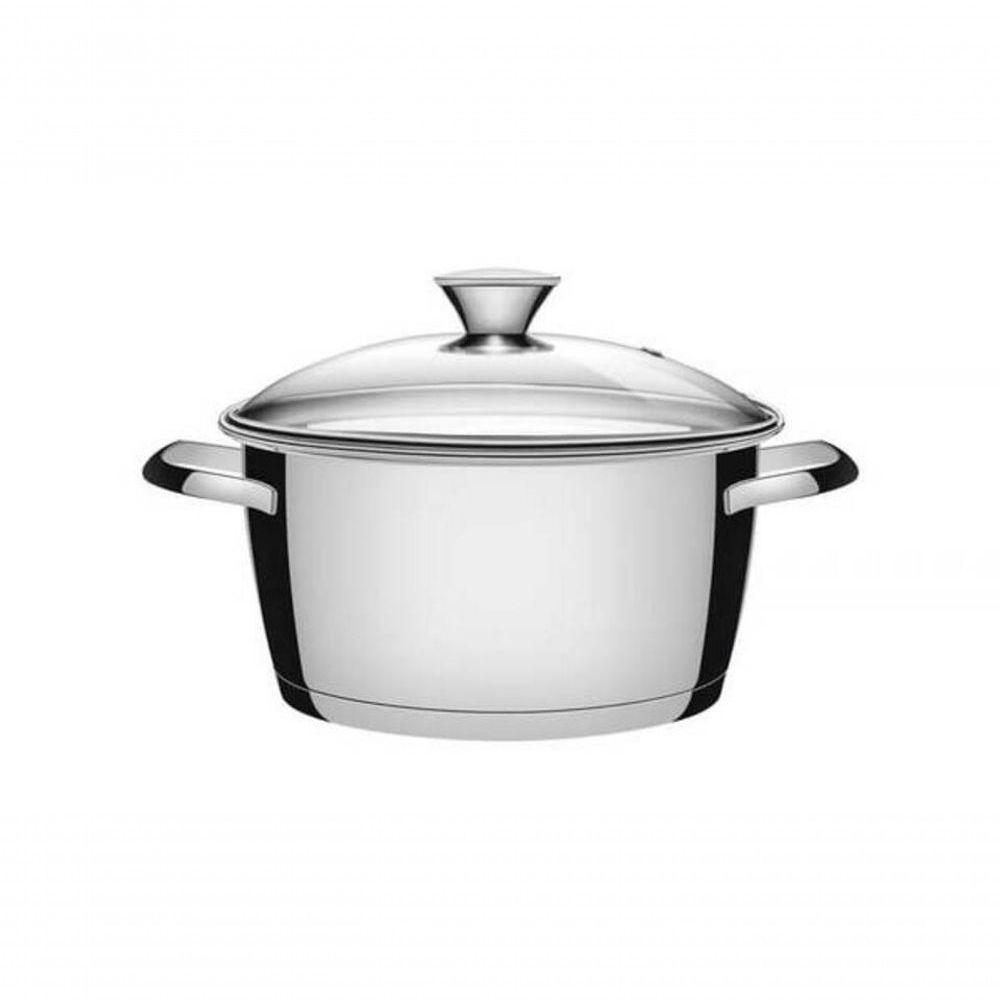 Caçarola Allegra 24cm Funda Tramontina Com Tampa De Vidro Aço Inox - 1